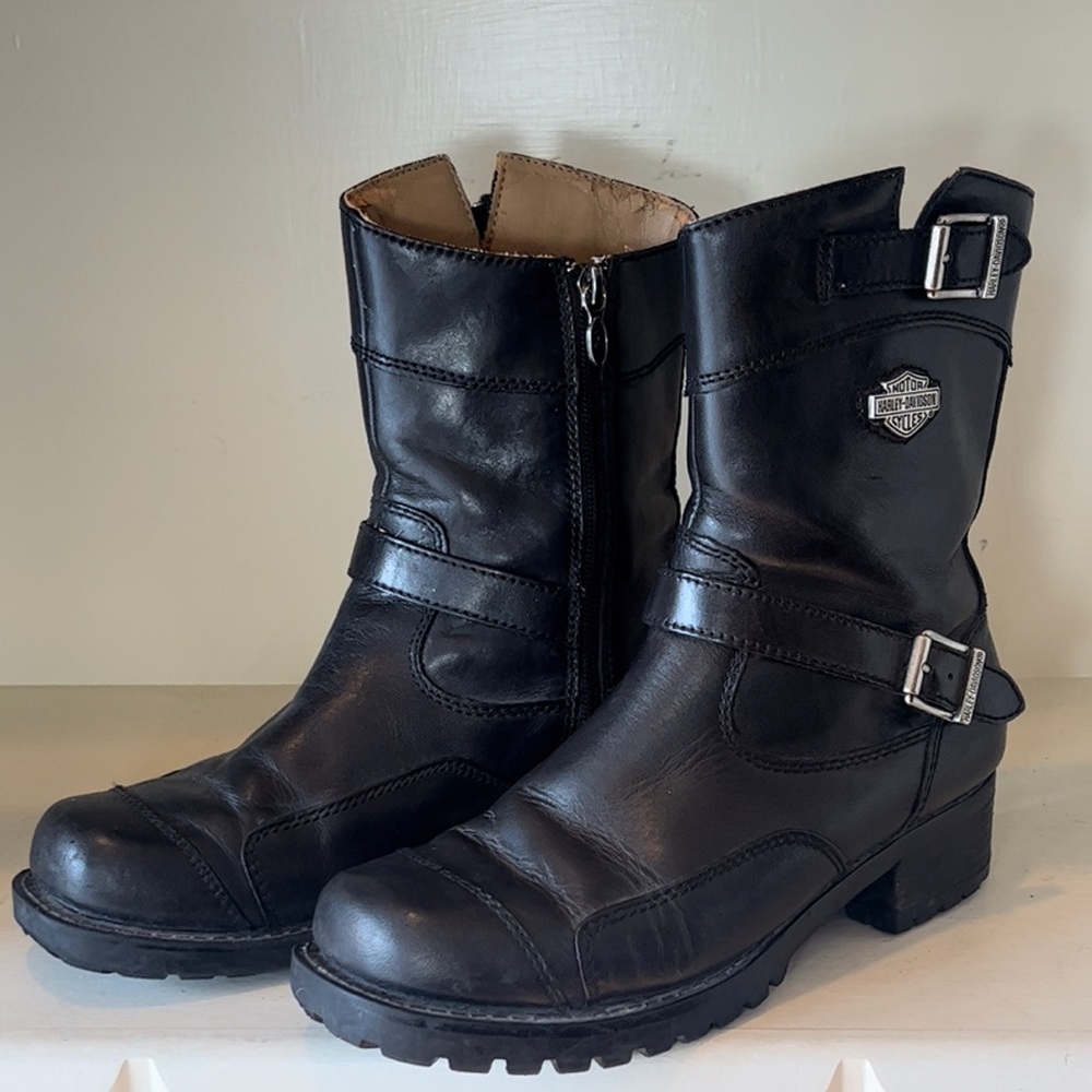 Harley-Davidson Women’s Double Buckle Side Zip Gypsy Boots Size 8